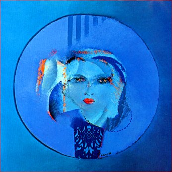 Manlio Bacosi (1921-1998): Mirror image — mirror-inverted person (oil on canvas, 80 x 100cm)